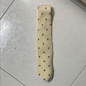 Paco Rabanne Cream Tie with Navy Patterns